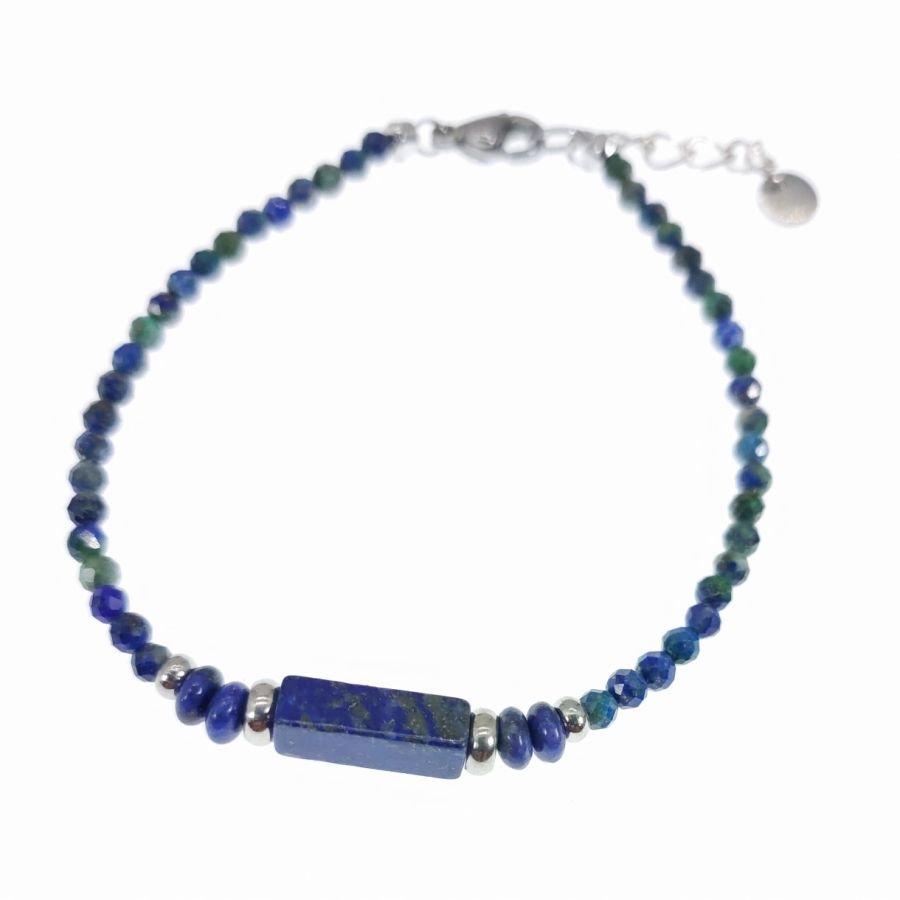 Tyndt armbånd med lapis lazuli sten 