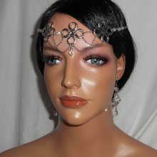 Boheme krystal perle tiara med keltiske motiver 2 i 1