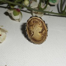 Brun cameo ring